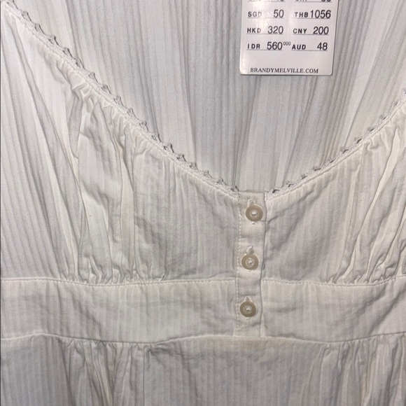 Brandy Melville White Puff Sleeve Mini Dress - Picture 3 of 9